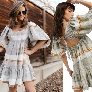 Free People Boho Mini Dress All Lined Up